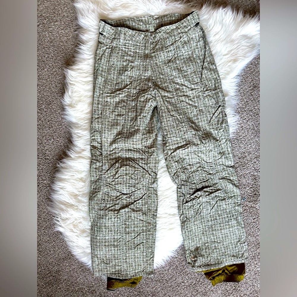 Womens Obermeyer Winter Ski Snowboard Pants Size 6 Khaki Green